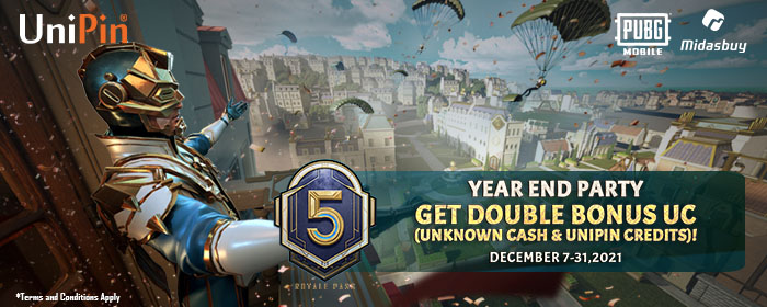 [Midasbuy-PUBGM] Get Up to 60% Bonus Unknown Cash! (TH)